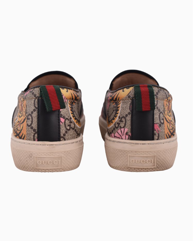 Slip On Gucci Monograma Tiger Rosa Feminino